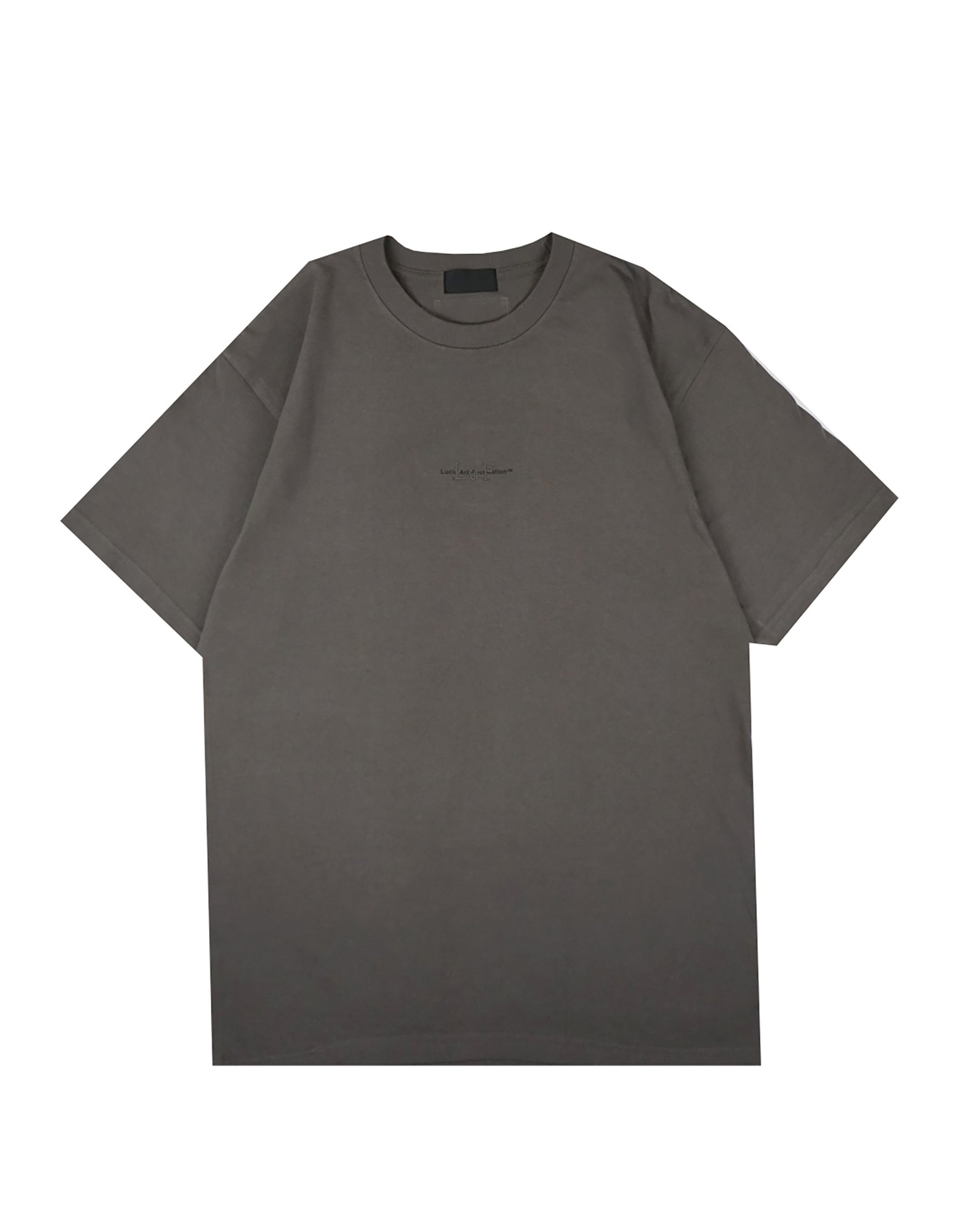 LOGO PRINT & EMBROIDERY "LaF" TEE CHARCOAL