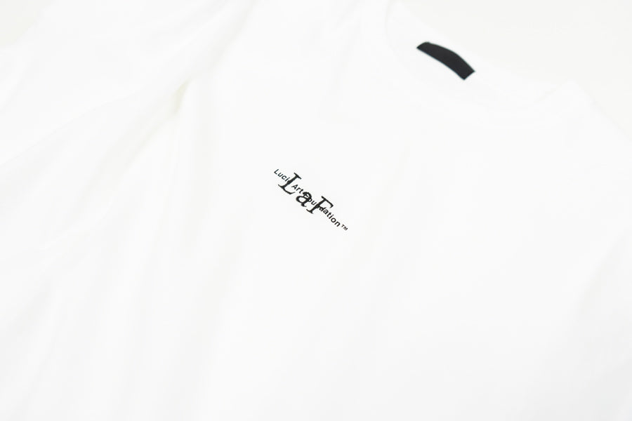LOGO PRINT & EMBROIDERY "LaF" TEE WHITE