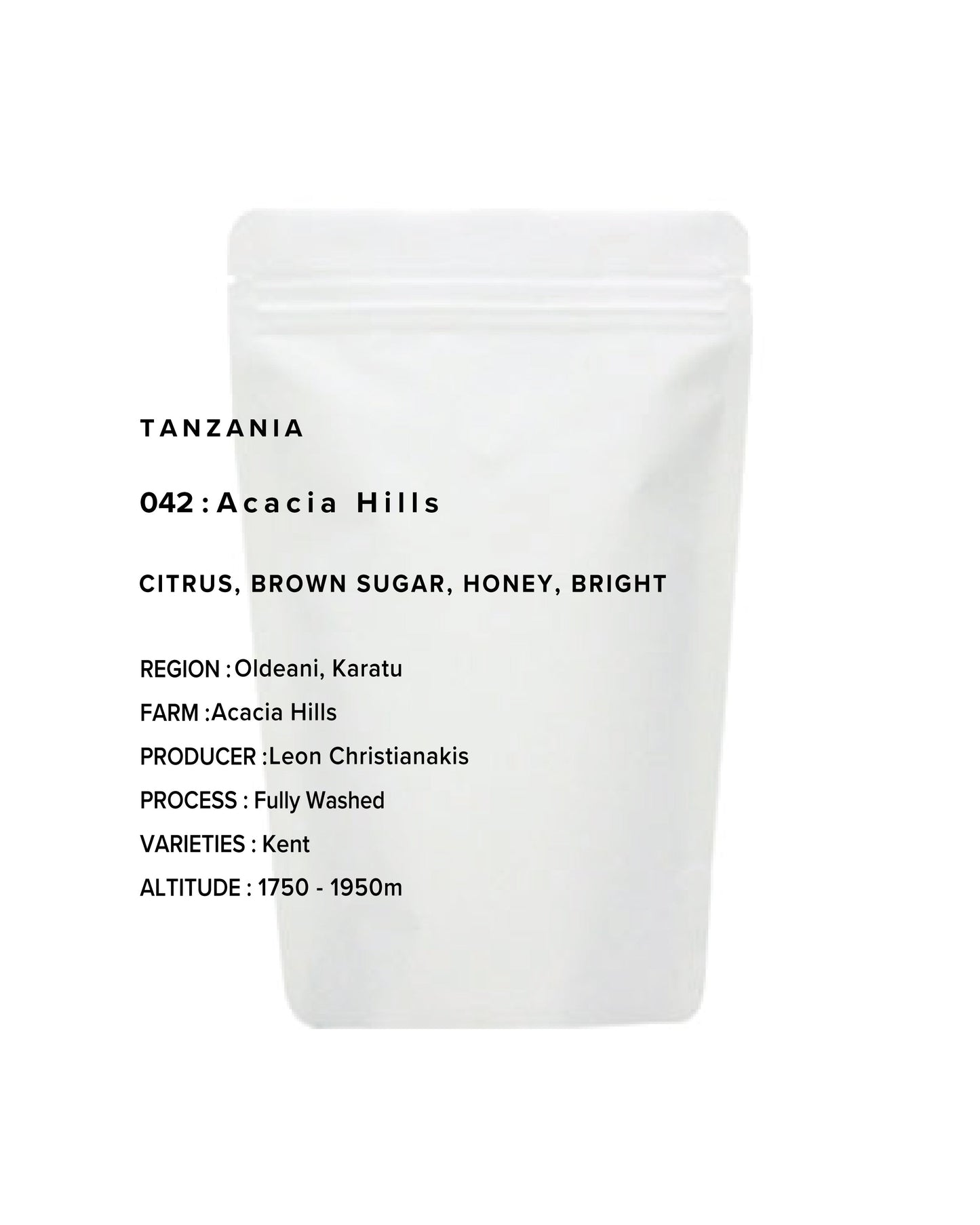 TANZANIA Acacia Hills Fully Washed 150g