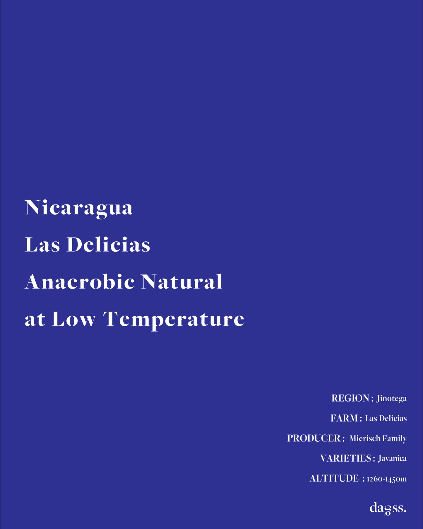 NICARAGUA LAS DELICIAS ANAEROBIC NATURAL at Low Temperature 150g