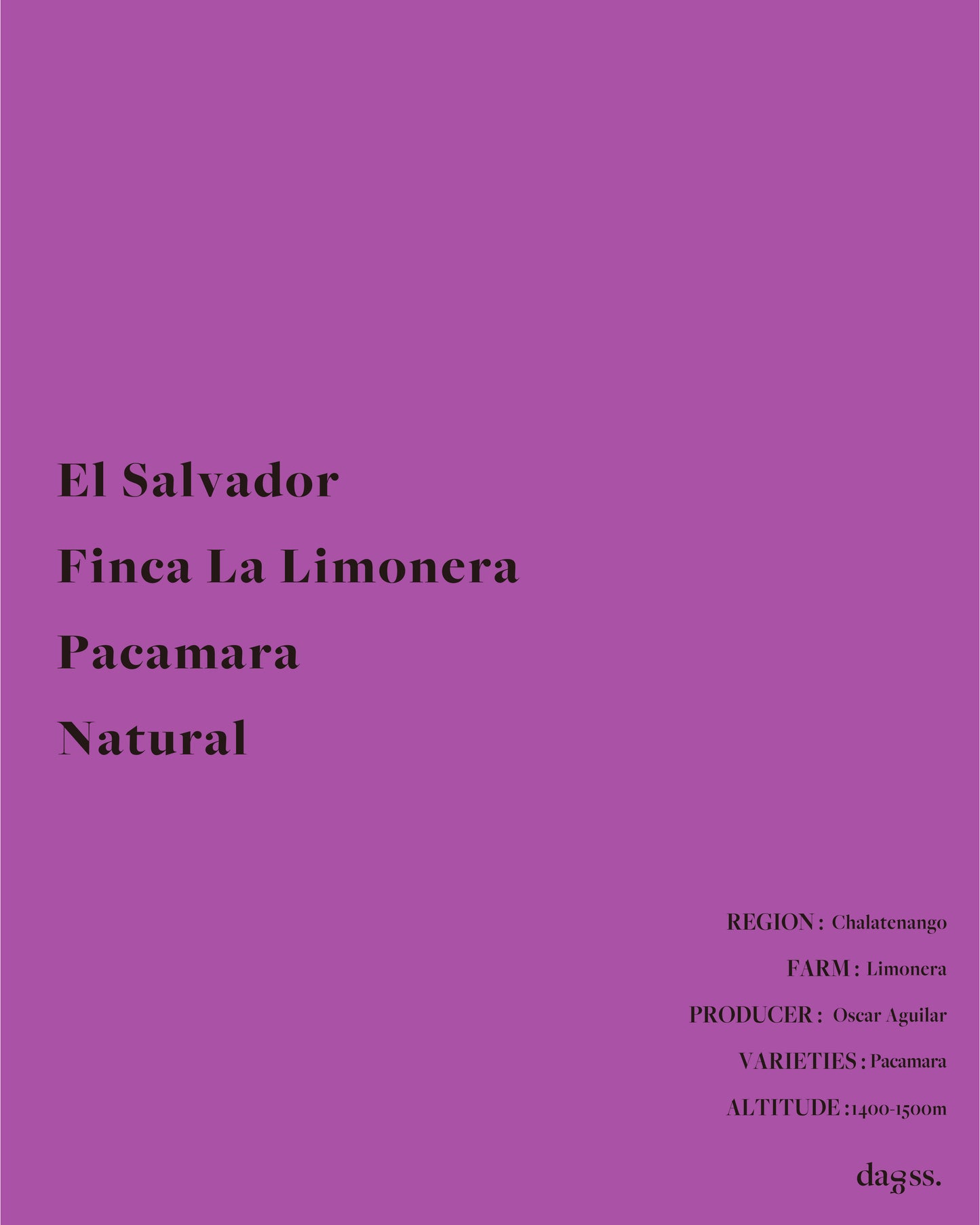 EL SALVADOR La Limonera Natural 150g