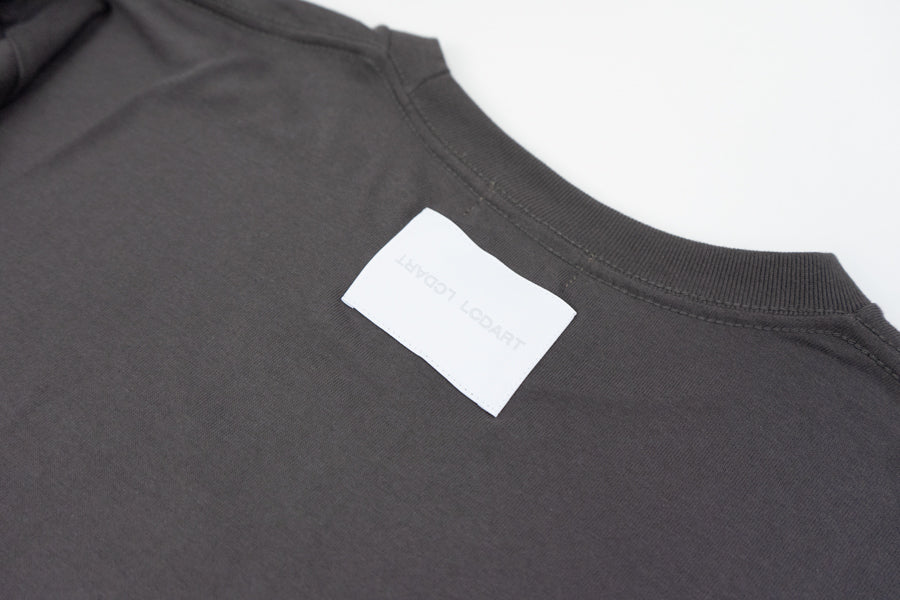 LOGO PRINT & EMBROIDERY  "LaF" TEE CHARCOAL