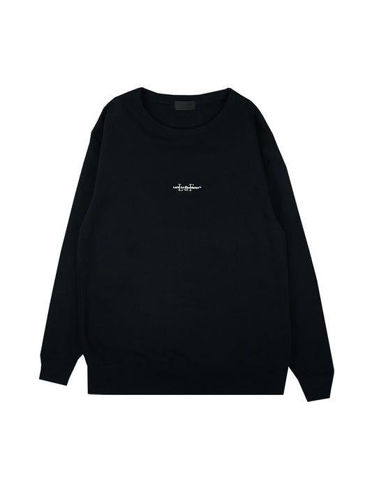 LOGO PRINT & EMBROIDERY "LaF" LIGHTWEIGHT FRENCH TERRY BLACK