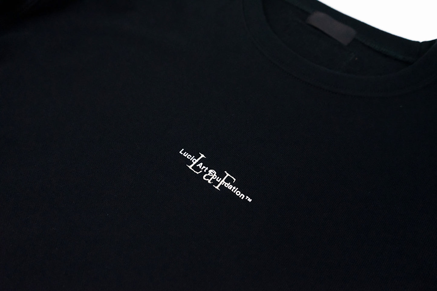 LOGO PRINT & EMBROIDERY "LaF" LIGHTWEIGHT FRENCH TERRY BLACK