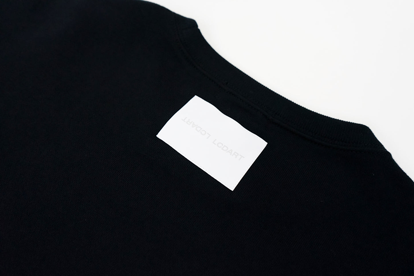 LOGO PRINT & EMBROIDERY "LaF" LIGHTWEIGHT FRENCH TERRY BLACK