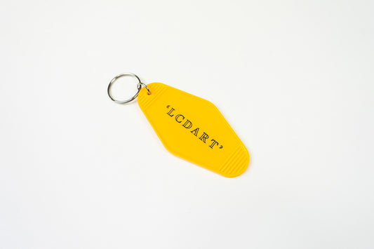 "LaF" MOTEL KEY TAG YELLOW