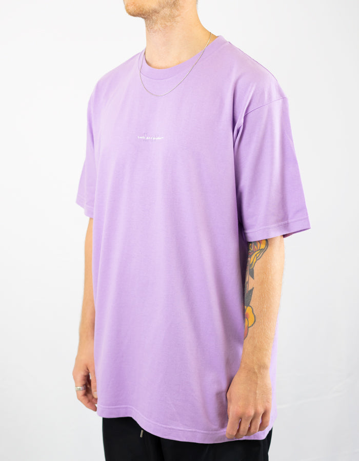 LOGO PRINT & EMBROIDERY  "LaF" TEE LIGHT PURPLE