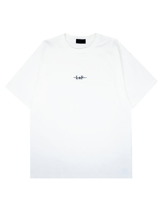 LOGO PRINT & EMBROIDERY  "LaF" TEE WHITE