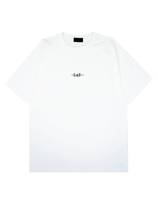 LOGO PRINT & EMBROIDERY "LaF" TEE WHITE