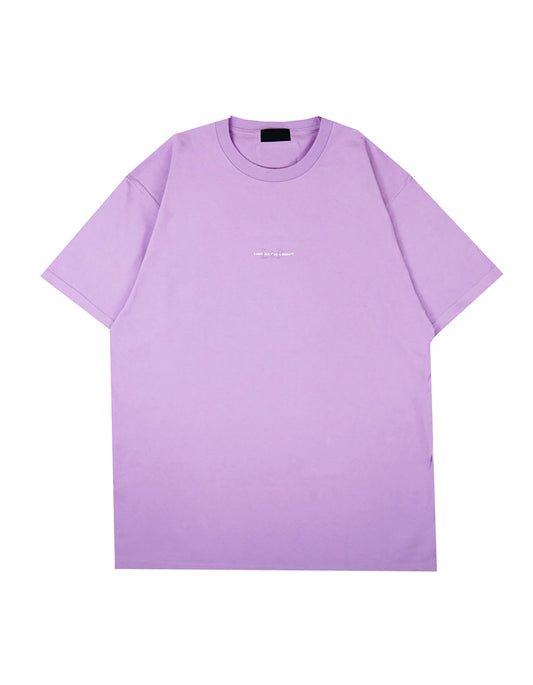 LOGO PRINT & EMBROIDERY  "LaF" TEE LIGHT PURPLE