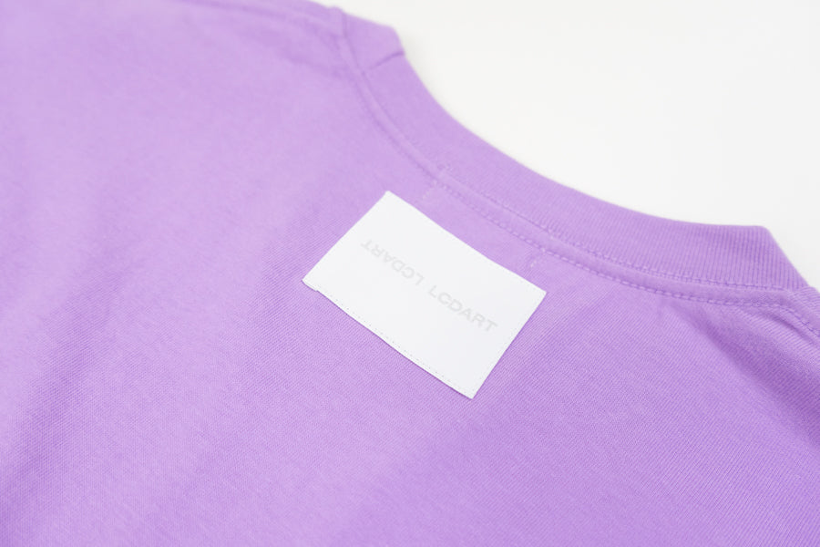 LOGO PRINT & EMBROIDERY  "LaF" TEE LIGHT PURPLE