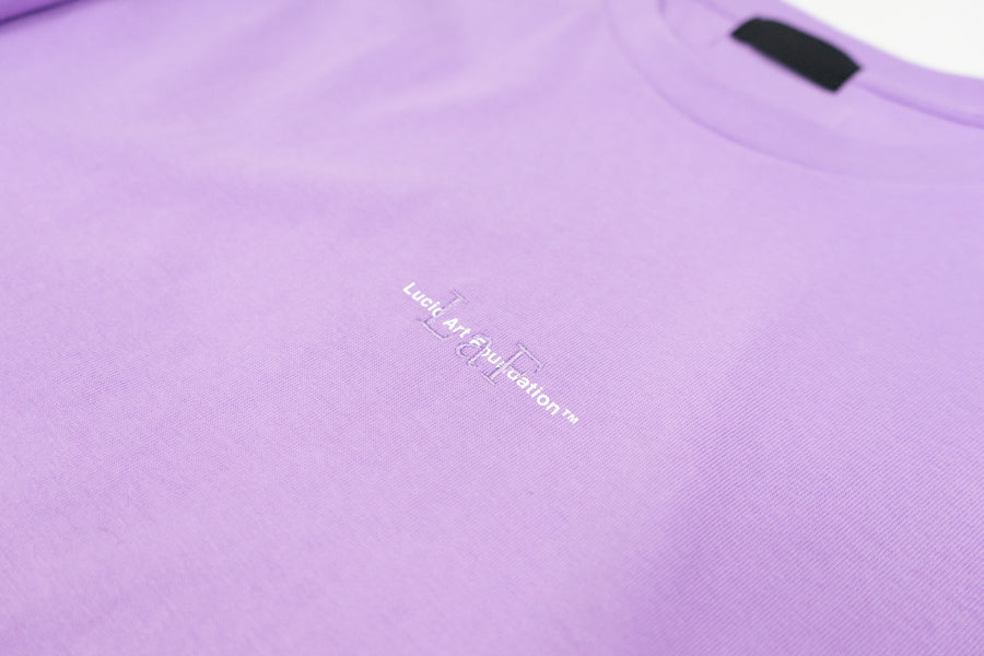 LOGO PRINT & EMBROIDERY  "LaF" TEE LIGHT PURPLE