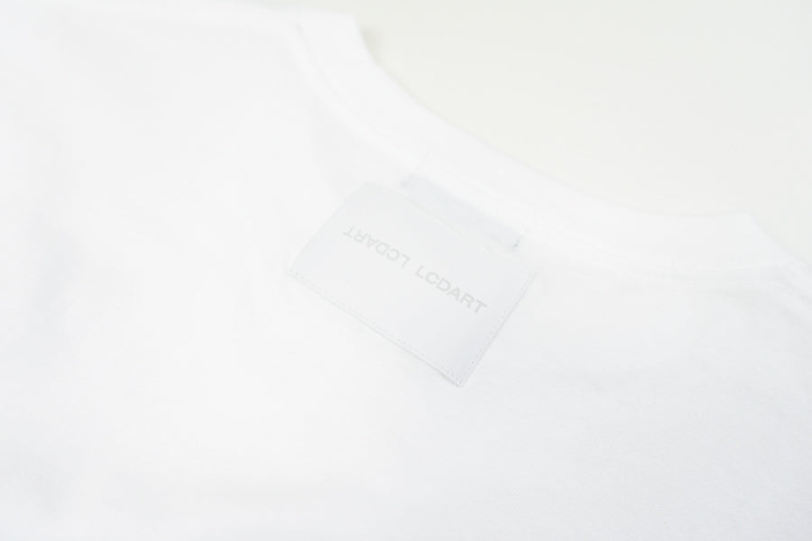 LOGO PRINT & EMBROIDERY  "LaF" TEE WHITE